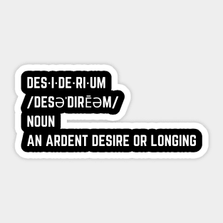 Desiderium Vocabulary Word Sticker